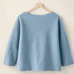 NWT,StyleWe, Woolen Cloth,Cool Fall Hazy-Blue,Sweater/Top,Zip Closure,Size M